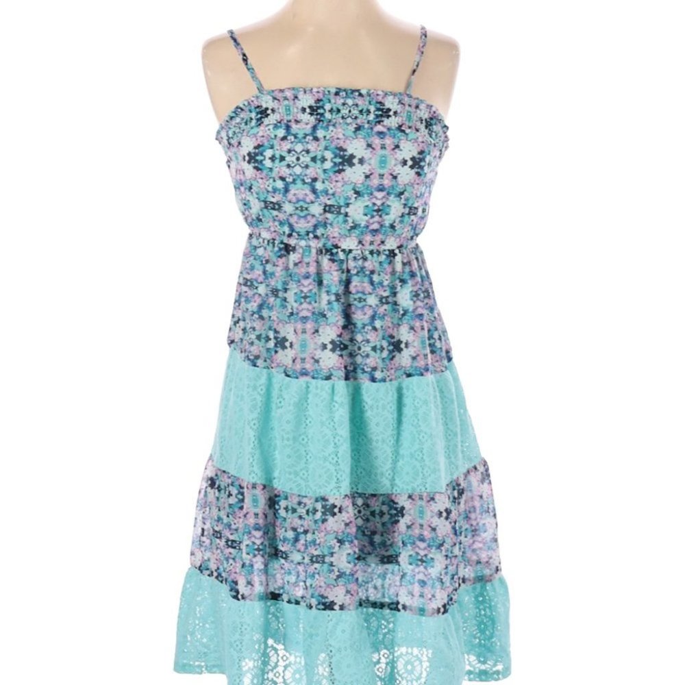 Boutique Bohemian Sun Dress Blue Size Small - Picture 2 of 9